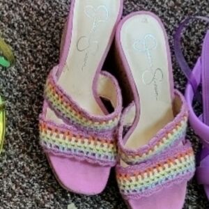 Jessica Simpson Pink Multicolor Sandals